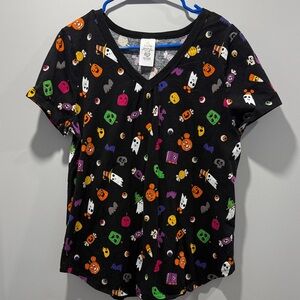 Disney Black Short Sleeve Tee with Halloween Icons